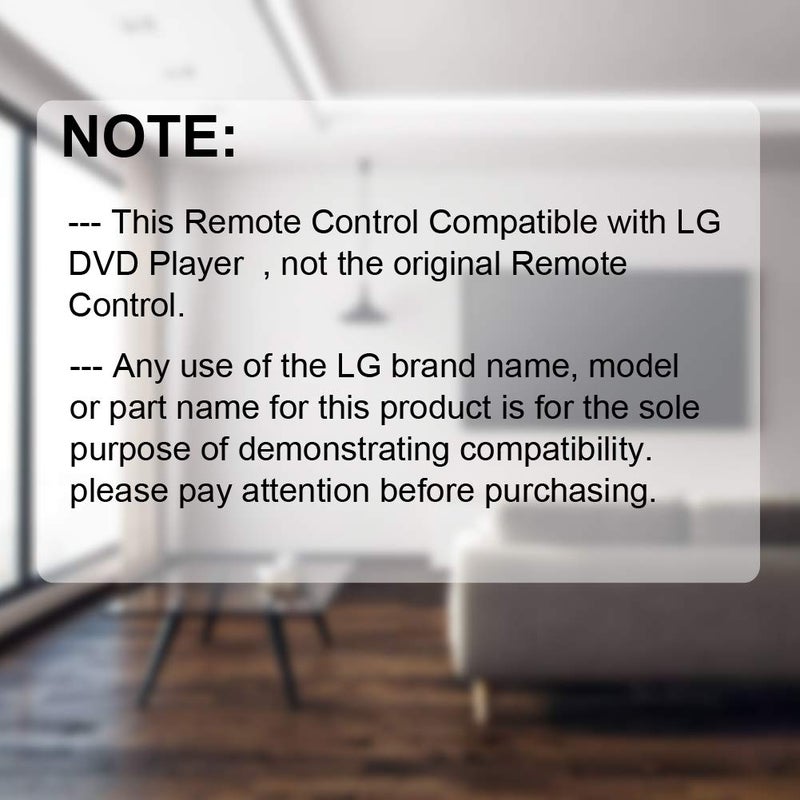 Motiexic Replacement Remote Control for LG DP132 DP132NU DVD Player, for All LG COV31736202 DVD Player with Remote Control Holder (Black) - Image 5
